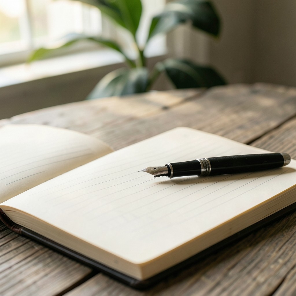 Notas de competencias y ejemplos escritos en una libreta de preparación